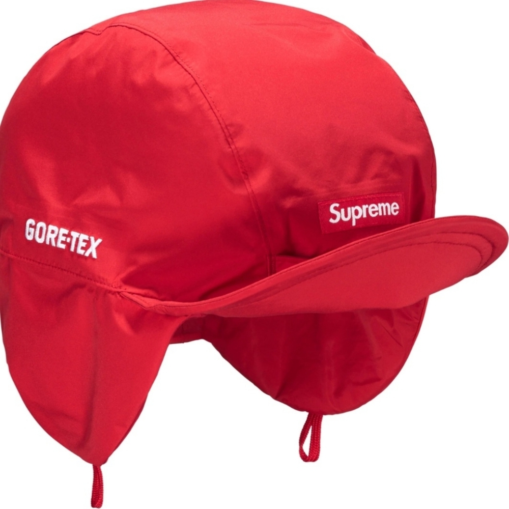 Supreme Red Gore-Tex Cap Earflap Winter Cap (Brand New, Sealed)